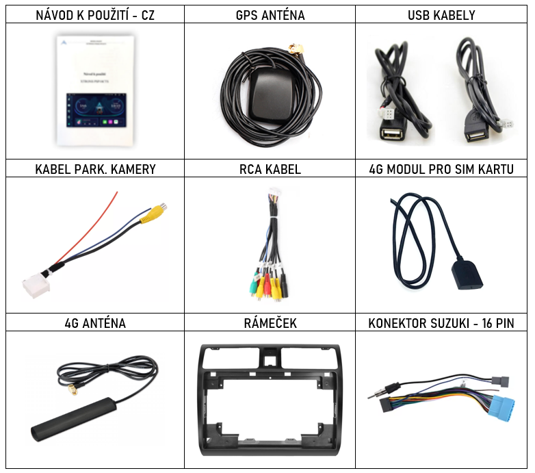 CZ příslušenství pro autorádio Xtrons IAP st pro Suzuki Swift s CarPlay AndroidAuto - evtech.cz